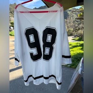 White and Black Sports Jersey